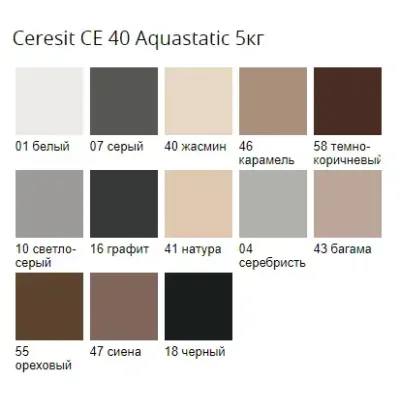Затирка для плитки еластична водостійка Ceresit CE 40 Aquastatic 1-6 мм, 5 кг, карамель 46
