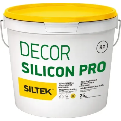 Штукатурка силіконова короїд Siltek Dеcor Silicon база DA 2К 25 кг