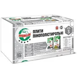 Пінопласт Anserglob EPS-S 1000х500х80 мм (7.5 кг/м3)