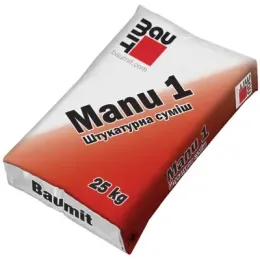 Штукатурrа цементно-вапняна Baumit Manu 1, 25 кг