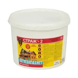 Вогнебіозахист для деревини СТРАЖ-2, (порошковий концентрат), відро 10 кг