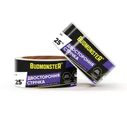 Стрічка двостороння на ПП основі BudMonster 38 мм х 5 м, (BM.385PP)