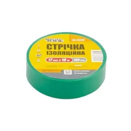 Стрічка ізоляційна Mastertool 0.15 мм 17 мм 10 м, 10 шт, зелена (44-9410)