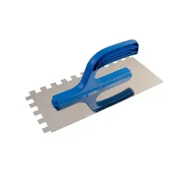 Тертка нержавіюча Mastertool із пластиковою ручкою зубчаста 125х270 мм зуб 12х12 мм (08-2227)
