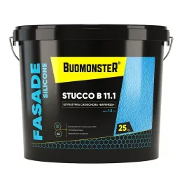 Штукатурка декоративна силіконова Баранець 1.5 BudmonsteR 11.1 STUCCO B SILICONE, 25 кг