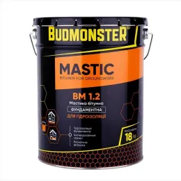 Мастика бітумна для гідроізоляції фундаменту BudMonster, 18 кг