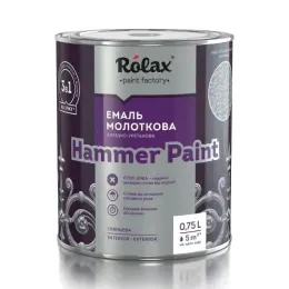 Емаль декоративна молоткова Rolax сіра (304), 2 л