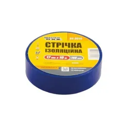 Стрічка ізоляційна Mastertool 0.15 мм 17 мм 10 м, 10 шт, синя (44-9010)
