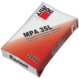 Штукатурка машинна цементно-вапняна Baumit MPA 35 L, 25 кг