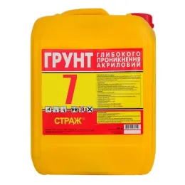 Грунт глибокого проникнення акриловий Страж-7, готовий розчин, каністра 10 л