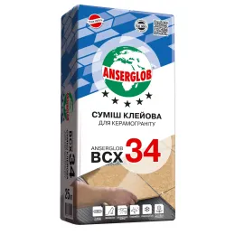 Клей для керамограніту Anserglob BCX 34, 25 кг