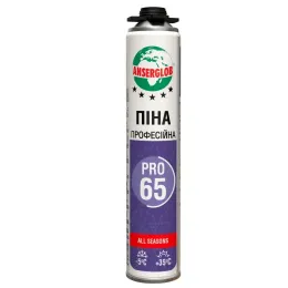 Піна монтажна професійна всесезонна Anserglob PRO 65, 860 мл