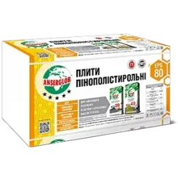 Пінопласт Anserglob EPS-80 1000х500х50 мм (15 кг/м3)
