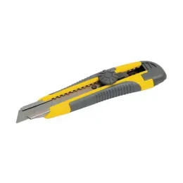 Ніж Mastertool 18 мм ABS пластик TPR покриття з металевою направляючою, гвинтовий замок, 3 леза (17-0118)
