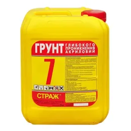 Грунт глибокого проникнення акриловий Страж-7, концентрат 1: 6, каністра 5 л