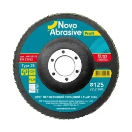 Круг пелюстковий торцевий 125х22.2 мм Novoabrasive Profi P40, (NP40125)