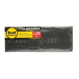 Сітка абразивна ТМ Budмonster P220 уп-5шт, (05-014)