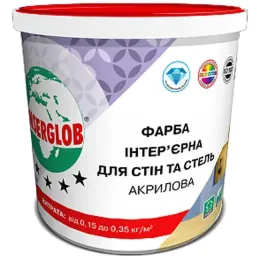 Фарба інтер'єрна акрилова Anserglob для стін та стель, 7 кг
