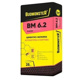 Штукатурка цементно-вапняна стартова BudmonsteR BM 6.2, 25 кг