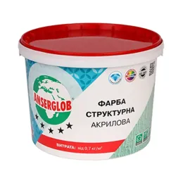 Фарба Anserglob Структурна акрилова 28 кг.