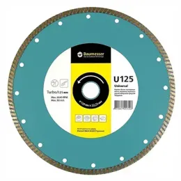 Коло алмазне Baumesser Turbo 125x1.8x8x22.23 Universal, (90215129010)