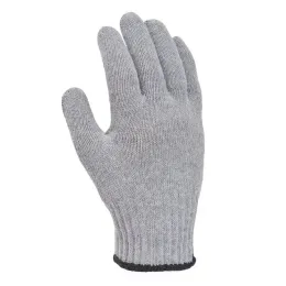 Рукавички трикотажні Doloni з ПВХ-точкою, світло-сірі, клас 10, р10, (5700)