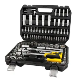 Набір інструменту Mastertool CrV 1/4'' і 1/2'', трещітка 72Т, 108 шт, кейс, (78-5108)