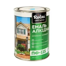 Емаль ПФ-115 Rolax, 0.9 кг, біла
