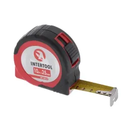 Рулетка Intertool з фіксатором 10 м х 25 мм (MT-0410)