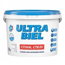 Фарба акрилова для стін та стель Sniezka Ultra Biel сніжно-біла, 7 кг