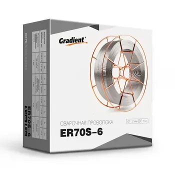 Дріт зварювальний Gradient ER70S-6 d = 1.2 мм, 5 кг, (WW-6GR125C)