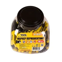 Маркер перманентний Mastertool чорний, упаковка 80 шт, (14-1820)