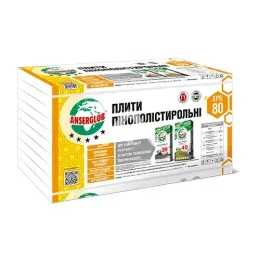 Пінопласт Anserglob EPS-70 1000х1000х100 мм (14 кг/м3)
